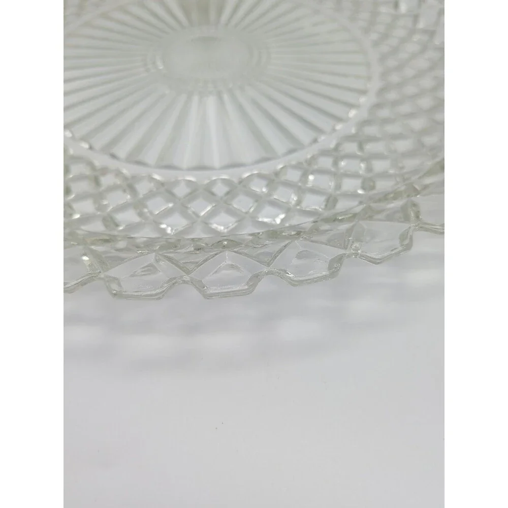 Vintage Anchor Hocking Waterford Waffle Plate Clear 14